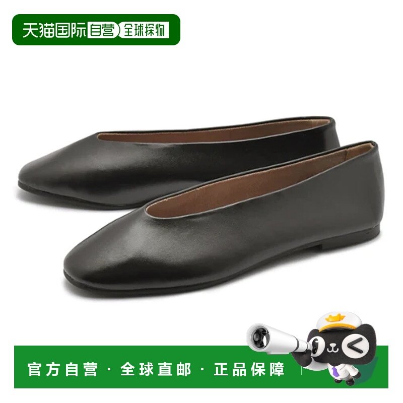 日本直邮TODOS 时尚办公休闲百搭柔软美腿平底女鞋  1cm鞋跟单鞋