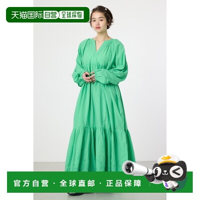 1h可退 日本直邮RODEO CROWNS WIDE BOWL 女士刺绣蕾丝边宽松连衣