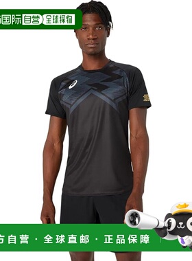 【日本直邮】亚瑟士 运动短袖T恤 2051A356 黑色