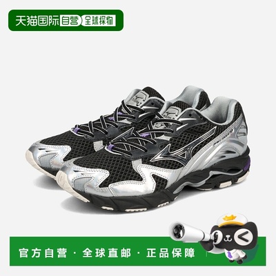 日本直邮MIZUNO WAVE RIDER 10 男士低帮运动鞋 黑色/黑沙色/紫雾