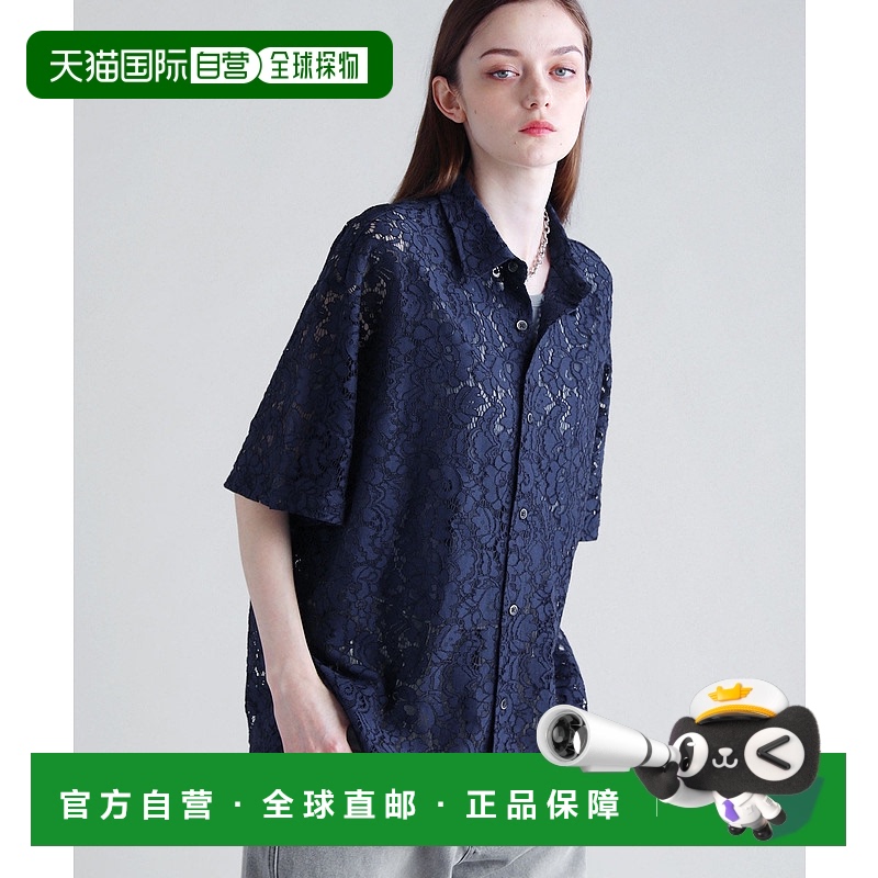 1h可退 日本直邮SOCCE 男女同款 轻松透气蕾丝衬衫 宽松版型 上品