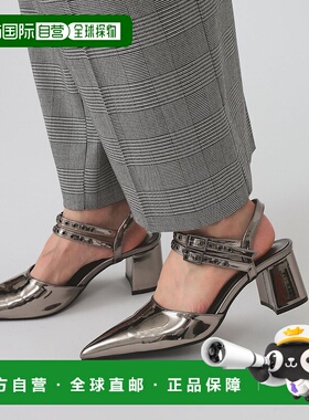 1h可退 日本直邮Ray BEAMS 女士 双带高跟鞋 6.5cm 羊皮风格 黑色