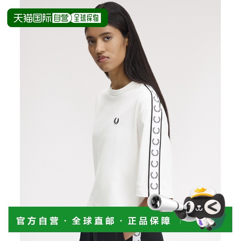 1h可退 日本直邮FRED PERRY 女装 宽松版型T恤 半袖T恤 袖侧 Laur,女装/女士精品,T恤,淘宝优惠券,粉丝福利购,淘宝优惠卷