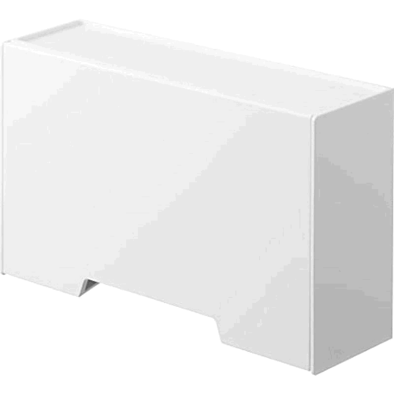 【日本直邮】Yamazaki山崎 收纳箱・盒白W22XD7.5~14XH14cm 5443