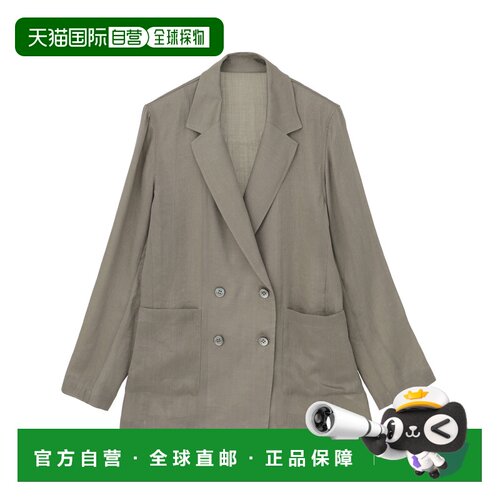 日本直邮martinique 女装 亚麻混纺垂感长款西装外套 A0363FJ154