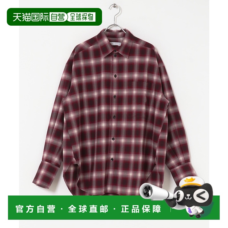 1h可退 日本直邮SENSE OF PLACE 女装 朦胧渐变格纹 宽松衬衫 AAA