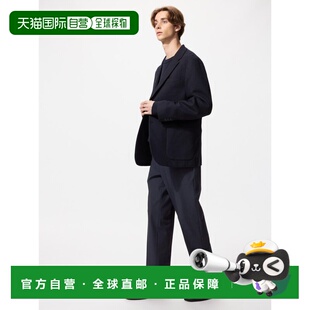 日潮跑腿UNIQLO优衣库 时尚九分裤 69 NAVY MEN XS 479349直筒裤