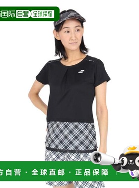 日本直邮BABOLAT 女士 PURE 半袖T恤 [BWG4378-BK00] 黑色