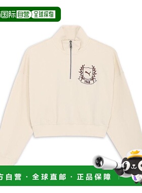 日本直邮日本直邮 PUMA W WORDROBE ESS+ HALF ZIP SWEAT足球上衣
