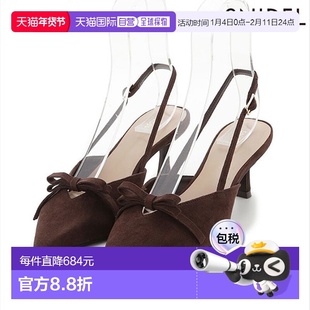 日本直邮SNIDEL 鞋履2025 年秋冬带绑带高跟鞋低跟swgs254623