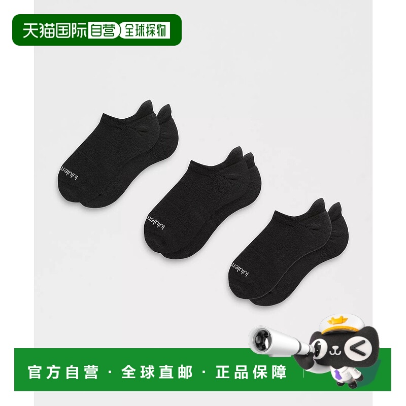 1h可退 日潮跑腿Lululemon露露乐蒙 男女通用日常必备袜3双装 Bla