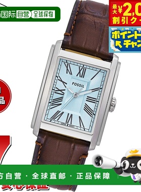 日本直邮FOSSIL 男士 CARRAWAY 三指针不锈钢手表 FS6110