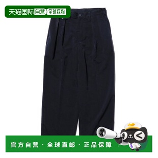 日本直邮BEAMS PLUS / 2褶子聚酯纺织宽松长裤 休闲裤阔腿裤