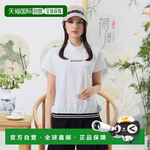 型配色线条莫克颈短袖 1h可退 女士宽松版 GOLF 上衣 日本直邮BEAMS