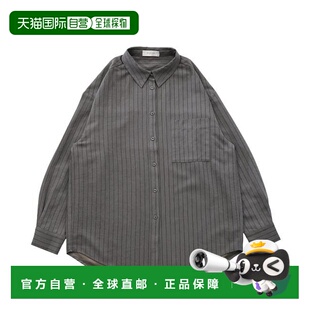 桃皮绒条纹宽松衬衫 MOCA 日本直邮select 1h可退