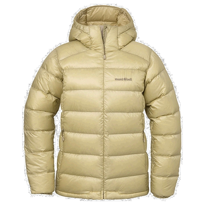 日潮跑腿Montbell蒙贝欧女款Alpine保暖轻便800蓬连帽外套羽绒服