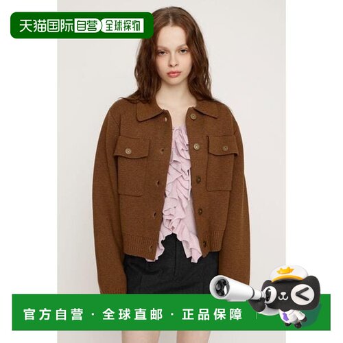 SLY 前扣针织开衫上衣外套