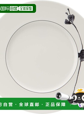 【日本直邮】Narumi鸣海 黑色植物印花餐盘 21cm 51230-5463骨瓷
