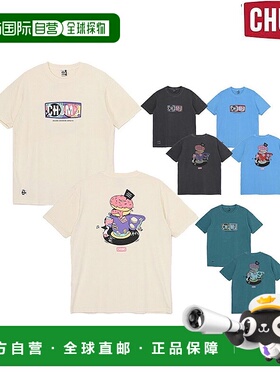 日本直邮CHUMS Record & Donuts T恤男女通用纯棉休闲户外露营短