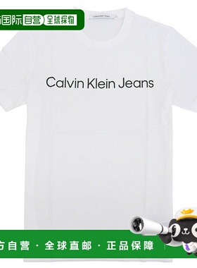日本直邮Calvin Klein 男女T恤 L 纯棉 白色 J30J322552WHL CALVI