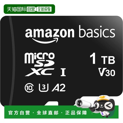 【日本直邮】亚马逊倍思microSD卡1T付全尺寸接头A2 U3100MB/秒黑