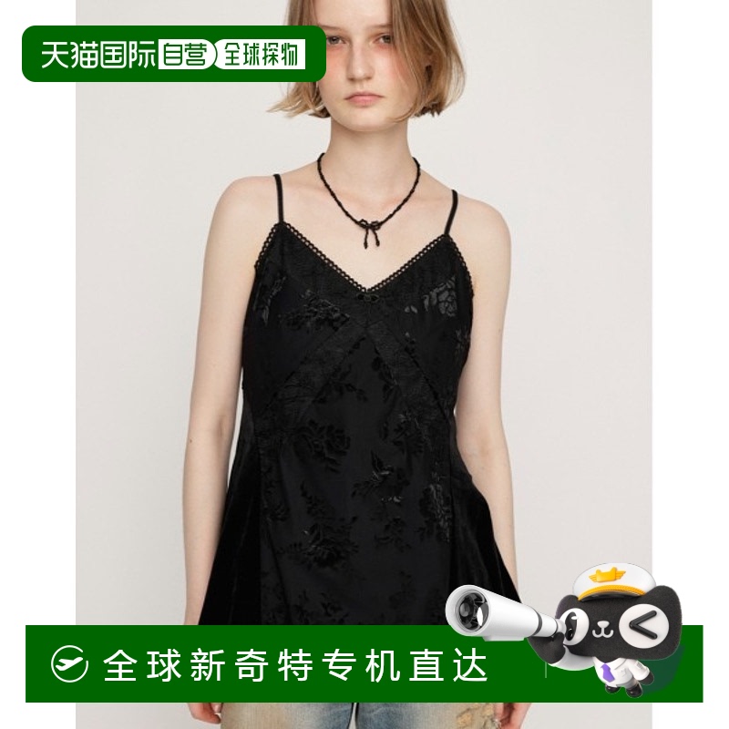 1h可退 日本直邮SLY女装复古刺绣花镂空吊带衫显瘦V领优雅夏季上