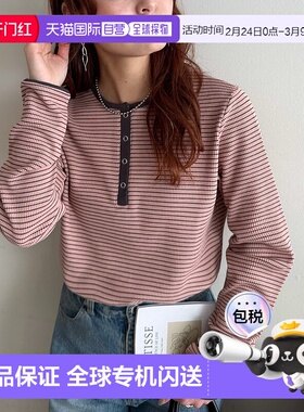 1h可退日本直邮Discoat女士条纹长袖T恤DCZ1032206A0015