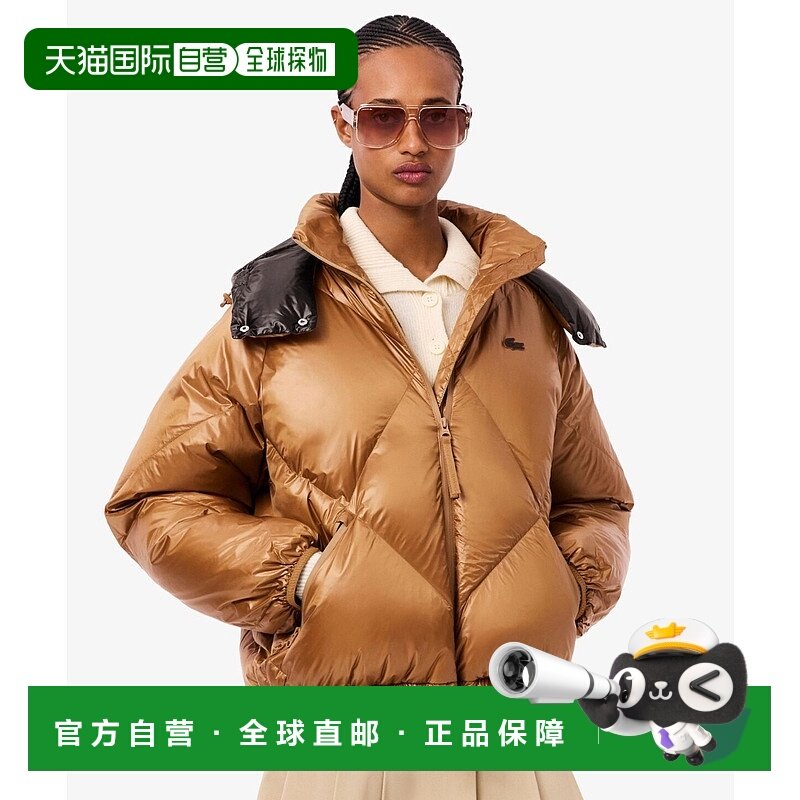 1h可退 日本直邮LACOSTE 女装 oversized羽绒风格外套 羽绒服 可