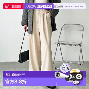 日本直邮GeeRA 高品质高腰双褶阔腿裤 R04609EW14402 长裤上衣