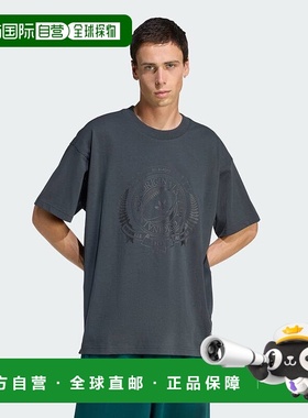 日本直邮adidas 阿迪达斯Originals与All Blacks宽松图形短袖T恤