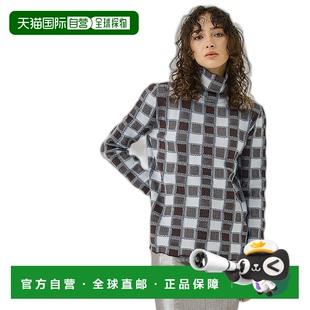 舒适伸缩 2023秋冬新款 1h可退 日本直邮ODAKHA女士格纹高领毛衣