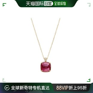 日潮跑腿Vendome女士项链K18YG红色石榴石小巧别致年轻45cm