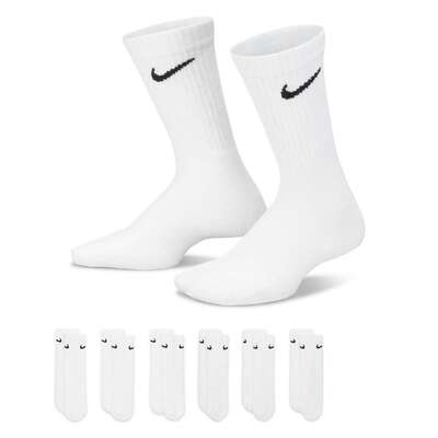 日本直邮Nike 运动袜6P YA Everyday Cushion Crew Socks白色/（n