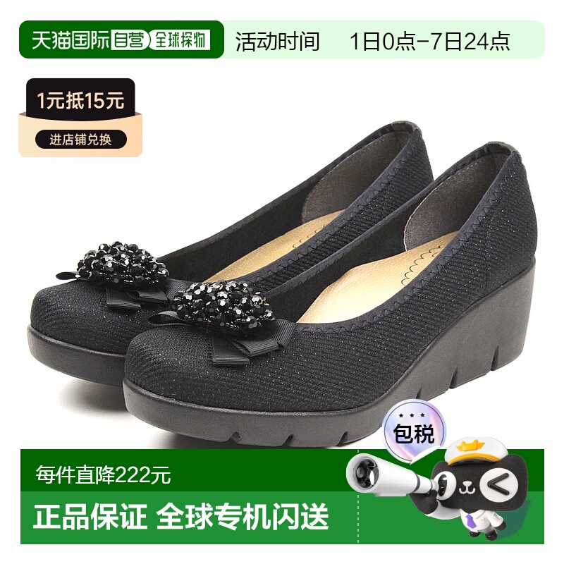 日本直邮高跟鞋系带坡跟 FIRST CONTACT女士 鞋跟6CM 39603 396