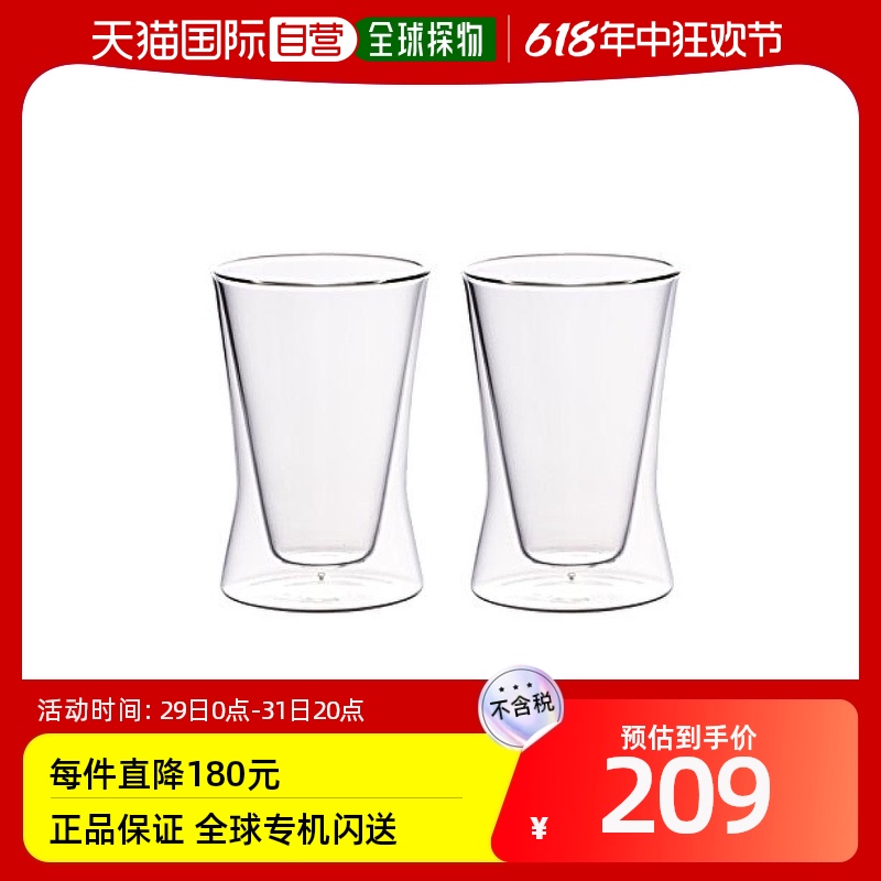 【日本直邮】Toa东亚金属 杯子 耐热双层玻璃对杯 800-542 中 270 餐饮具 玻璃杯 原图主图