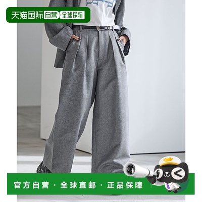 1h可退 日本直邮PAGEBOY 女士高腰宽松褶皱西裤 287597