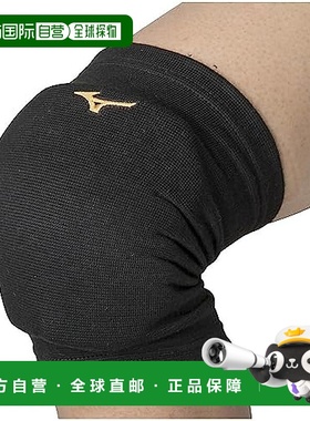 【日本直邮】美津浓膝支持器 V2MYA002 黑色×金色 L 排球护膝