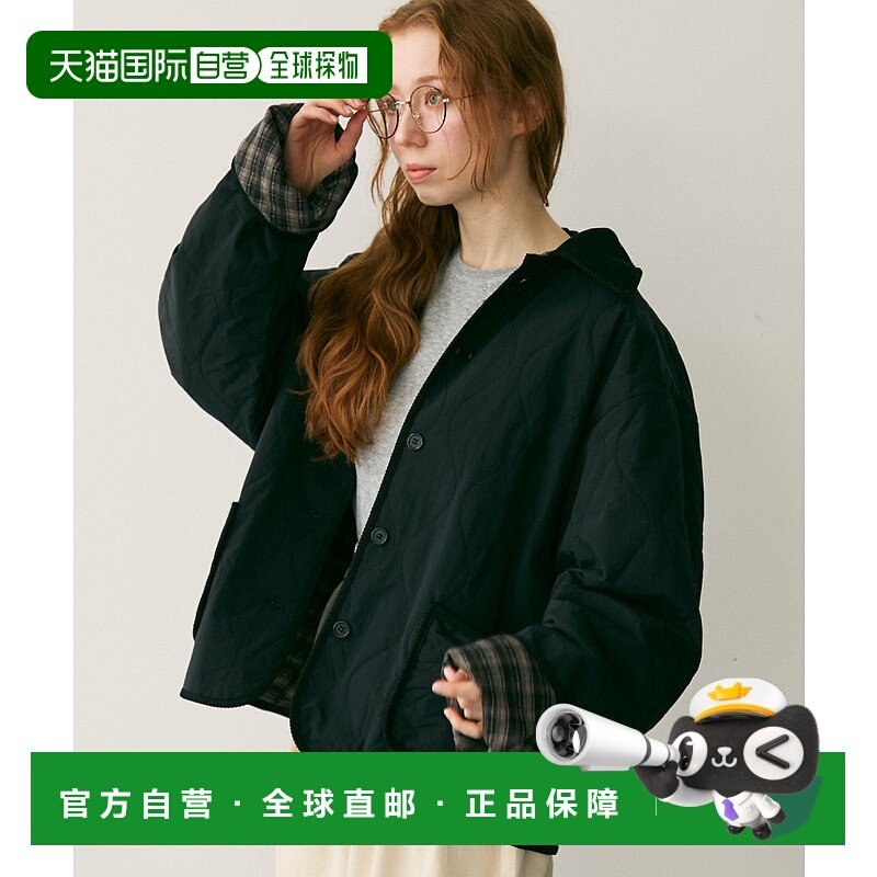 1h可退 日本直邮Crisp 女装 灯芯绒拼接外套 可翻折袖口设计  c8R