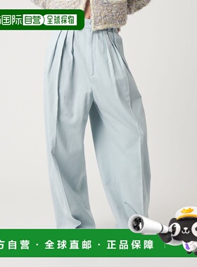 1h可退 日本直邮6(ROKU)女装宽松棉混纺打褶西裤 26SS 8614200002