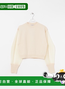 1h可退 日本直邮LAATO 女装 修身半透袖立体剪裁针织衫 WBA722N12