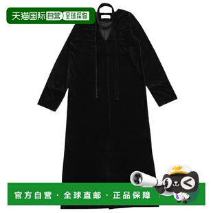 蝴蝶结V领天鹅绒连衣裙 MOCA 1h可退 日本直邮select