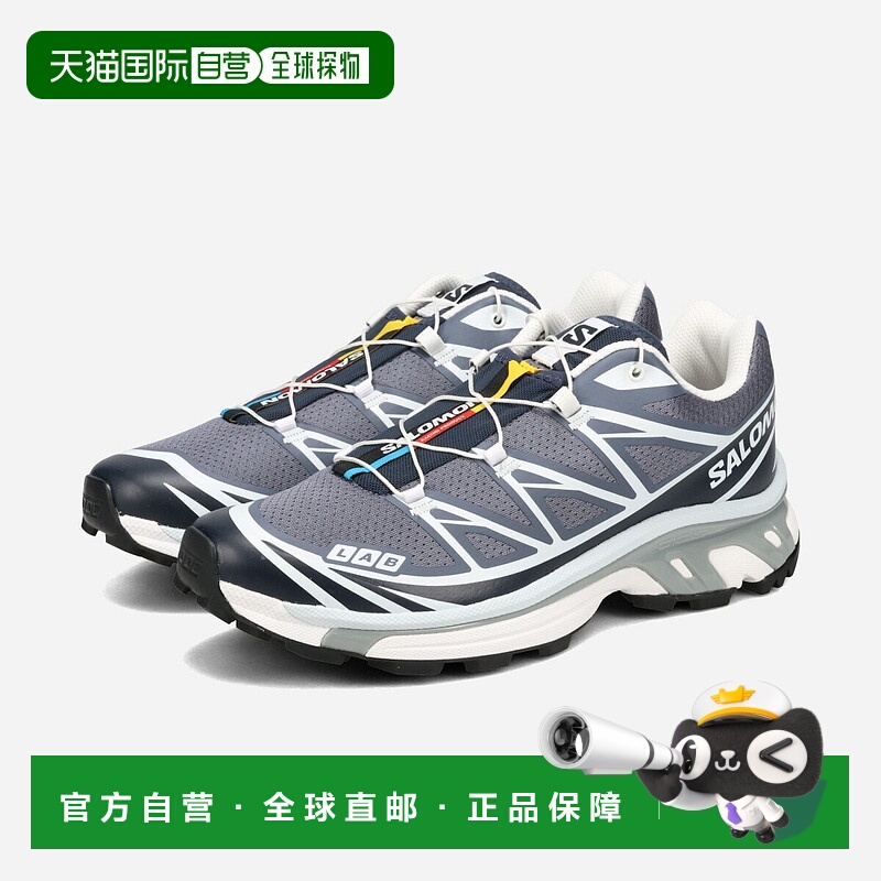 日本直邮SALOMON XT-6 男女士低帮运动鞋灰色/蓝夜/采石场灰色 (L