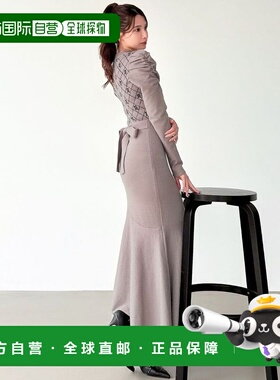 1h可退 日本直邮RESEXXY 女装 宽松显瘦 针织鱼尾连衣裙 半身褶饰