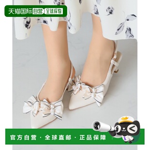 1h可退 日本直邮VIVIAN COLLECTION女士缎面蝴蝶结后搭带高跟单鞋