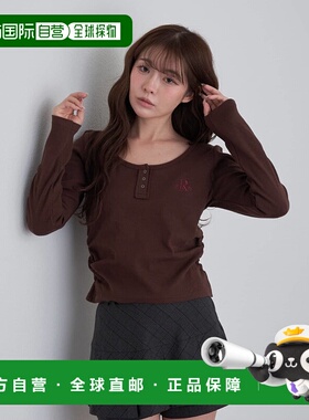 1h可退 日本直邮Ray Cassin 女装 胸前刺绣 宽松亨利T恤 RCN10523