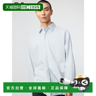 日潮跑腿UNIQLO优衣库 宽大的大号衬衫条纹 482454