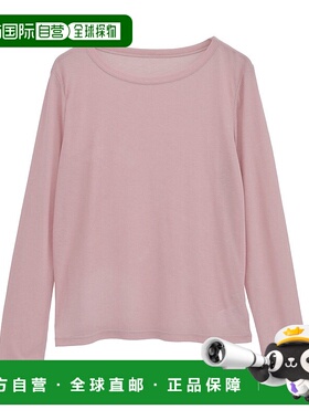 1h可退 日本直邮earth music&ecology 女装 透感修身圆领长袖T恤