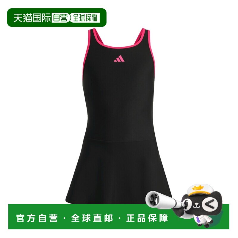 日本直邮Adidas/阿迪达斯圆领吊带露背拼接紧身泳衣裤夏儿童款 JZ