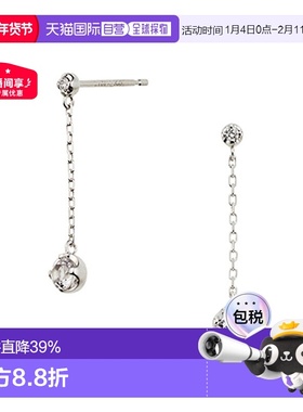 日本直邮VENDOME AOYAMA K10白金白色托帕石钻石耳钉耳环AJBA2310