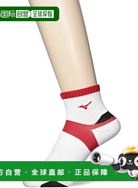 【日本直邮】Mizuno美津浓男女通用款网球里衬加绒短袜红色22-25c